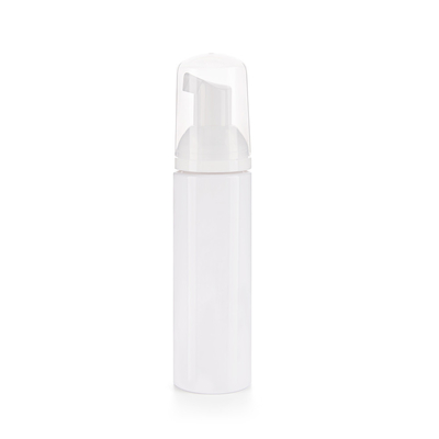 80ml White Cylinder Pet Plastic Foam Bottles For Hand Washing With Cap