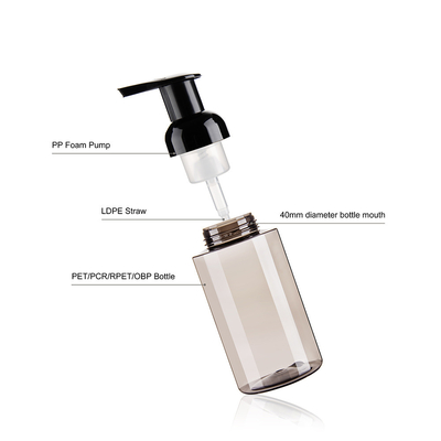 150ml Transparent Gray Color Plastic Foam Bottles For Hand Soap