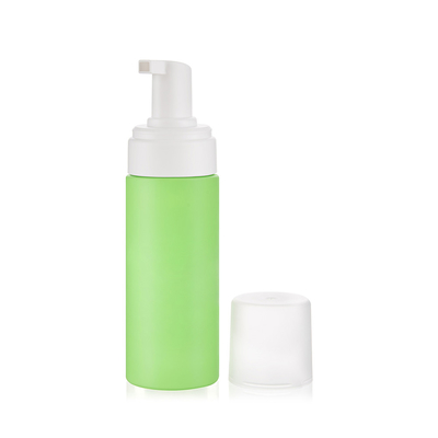 150ml Youthful Green Plastic Foam Bottle Blue Printing Logo With White Foam Pump