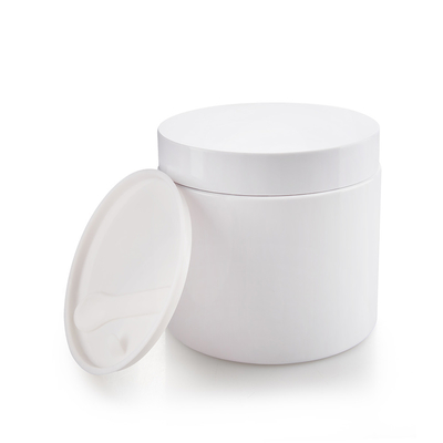 Recycled PET 400ml Custom Design Wide Mouth Plastic Jars for Cosmetics and Skincare Screen Print Method