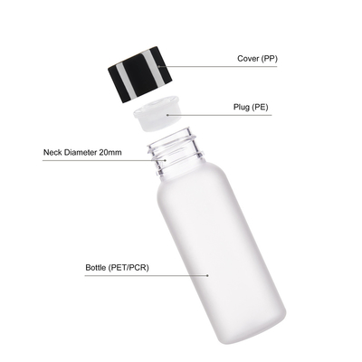 30ml Custom PET Plastic Bottle With Screw Cap For Travel
