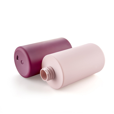 300ml Soft Touch Finish Plastic Shampoo Bottle With Electroplated Disc Cap