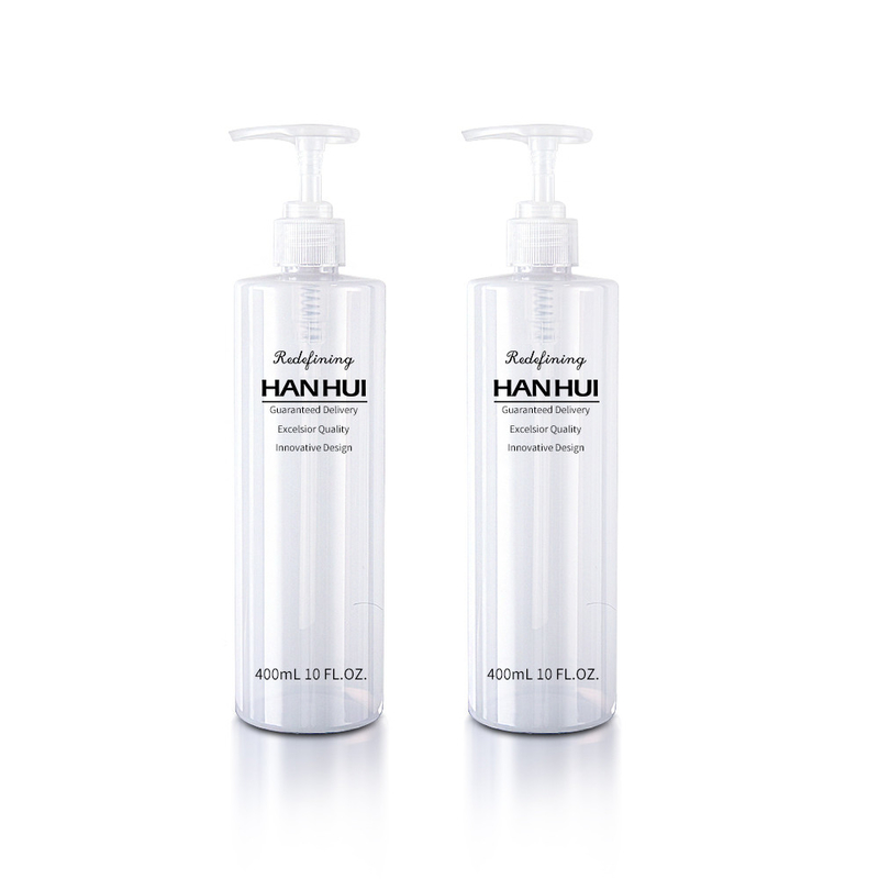Plastic PCR PET 400ML Hair Care Containers Customization With Lotion Pump
