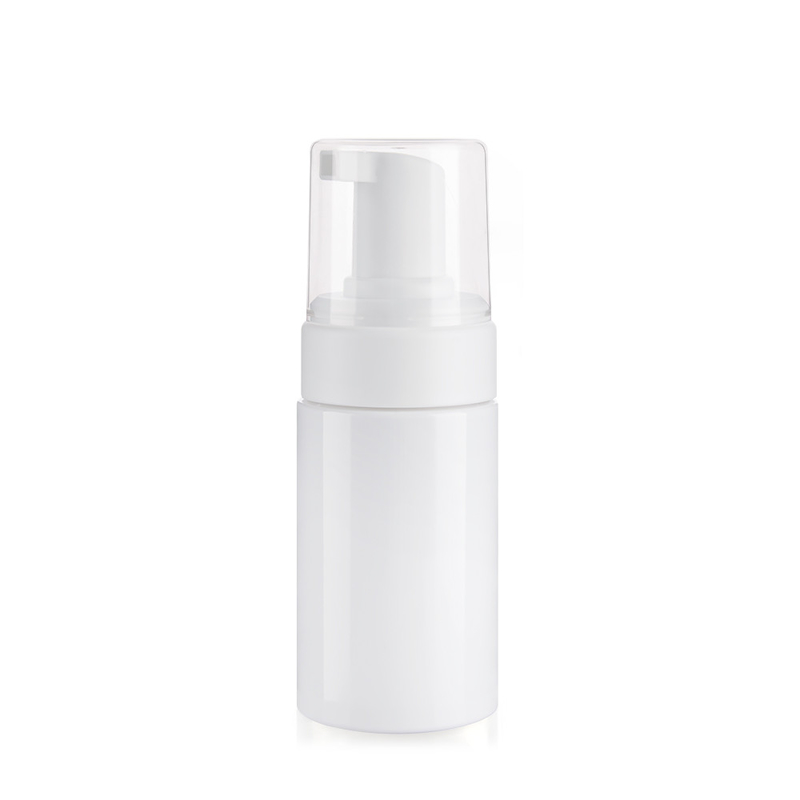 100ml White Solid Color  Plastic Foam Bottle With White Foam Pump And PP Cap