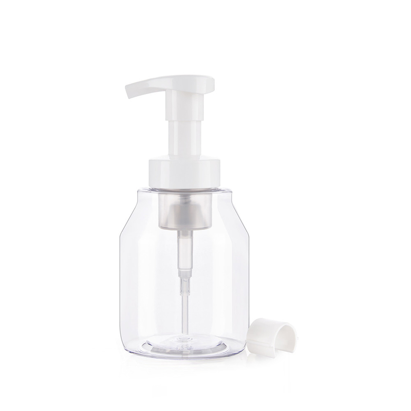300ML 10OZ 0.8CC Transparent Hand Sanitizer Bottle With Foam Pump White