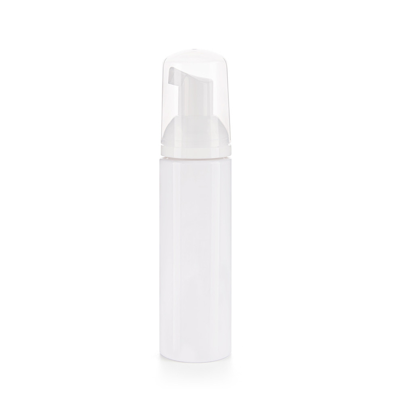 80ml White Cylinder Pet Plastic Foam Bottles For Hand Washing With Cap