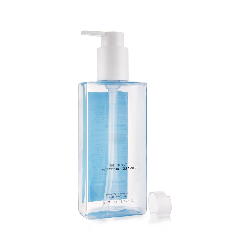 180ML Shiny PET Plastic Rectangle Bottles With MONO Pump For Antioxidant Cleanser