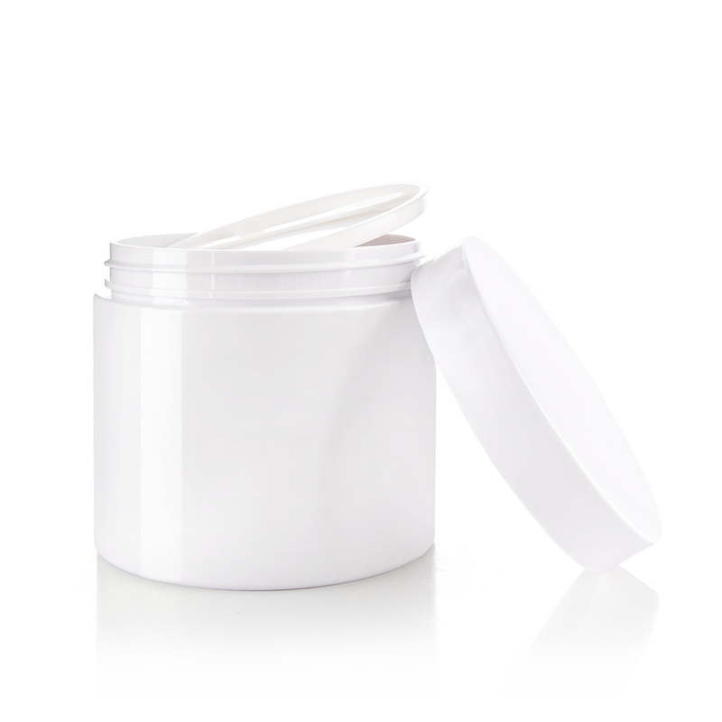 Recycled PET 400ml Custom Design Wide Mouth Plastic Jars for Cosmetics and Skincare Screen Print Method